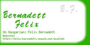 bernadett felix business card